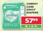 Comfy Care Adult Diapers-M,L & XL