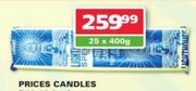 Prices Candles-25x400g