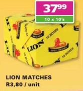 Lion Matches-10's Pack