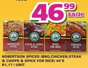 Robertson Spices(BBQ.Chicken,Steak&Chops &Spice For Rice)-Each