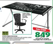 H&H Collection Cities Computer Desk