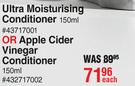 Seslun Ultra Moisturising Conditioner 150ml Or Apple Cider Vinegar Conditioner 150ml-Each