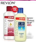 Revlon Shampoo Or Conditioner-650ml Each
