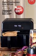 Milex 2x4Ltr  Digital Touchscreen Dual Airfryer
