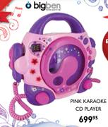 Bigben Pink Karaoke CD Player