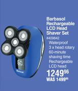 Barbasol Rechargeable LCD Head Shaver Set