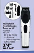 Wahl Multigroom Rechargeable Trimmer Kit 12 Piece