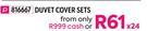 Claire Basic 6 Piece Duvet Cover Sets (Double)