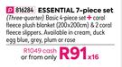 Fay Polar Fleece Sheet Essential 7 Piece Set (Three Quarter)