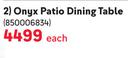 Terrace Leisure Onyx Patio Dining Table-Each