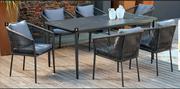 Terrace Leisure Onyx Patio Rope Dining Chair-Each