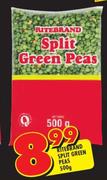 Ritebrand Split Green Peas-500g