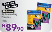 Fellowes A4 Laminating Pouches