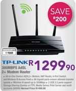 TP-Link 300MBPS Adsl 2+ Modem Router