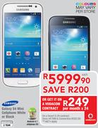 Samsung Galaxy S4 Mini Cellphone White Or Black Each - Smart S 24 Contract