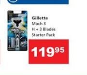 Gillette Mach 3 H + 3 Blades Starter Pack