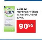 Corsodyl Mouthwash Mint & Original-200ml
