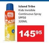 Island Tribe Kids Invisible Continuous Spray SPF50-320ml