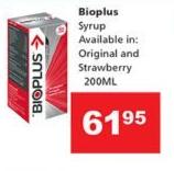 Bioplus Syrup Original & Strawberry-200ml