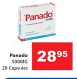 Panado 500 mg 20 Capsules-Per Pack