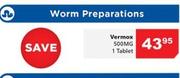 Vermox 500 mg 1 Tablet-Per Pack