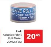 Link Adhesive Fabric Roll Plaster 25mm x 3m