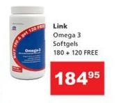 Link Omega 3 Softgels 180 + 120 Free