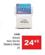 Link Gauze Non Sterile 75mm x 75mm-25 nos