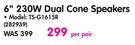 Pioneer 6" 230W Dual Cone Speakers TS-G1615R-Per Pair