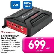 Pioneer 2 Channel 180W RMS Amplifier GM-A3602