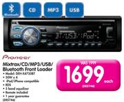Pioneer Mixtrax/CD/MP3/USB/Bluetooth Front Loader DEH-X4750BT
