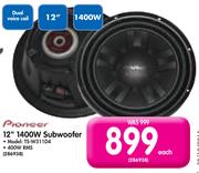 Pioneer 12" 1400W Subwoofer TS-W311D4