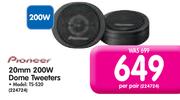 Pioneer 20mm 200W Dome Tweeters TS-S20-Per Pair