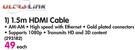 UltraLink 1.5m HDMI Cable AM-AM