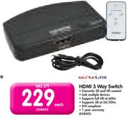 UltraLink HDMI 3 Way Switch-Each