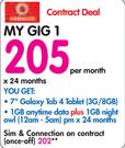 Samsung 7" Galaxy Tab4 Tablet 3G/8GB Bundle-On My Gig 1