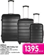 Impala 3 Piece ABS Trolley Set-Per Set