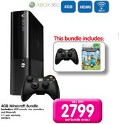 Xbox 360 4GB Minecraft Bundle-Per Bundle