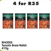 Rhodes Tomato Braai Relish-4x410g