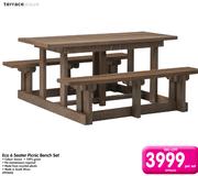 TerraceLeisure Eco 6 Seater Picnic Bench Set-Per Set