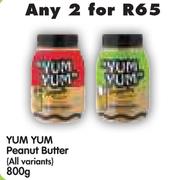 Yum Yum Peanut Butter(All Variants)-2x800g