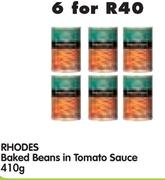 Rhodes Baked In Tomato Sauce-6x410g