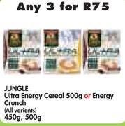 Jungle Ultra Energy Cereal 500g Or Energy Crunch(All Variants)-3x450/500g