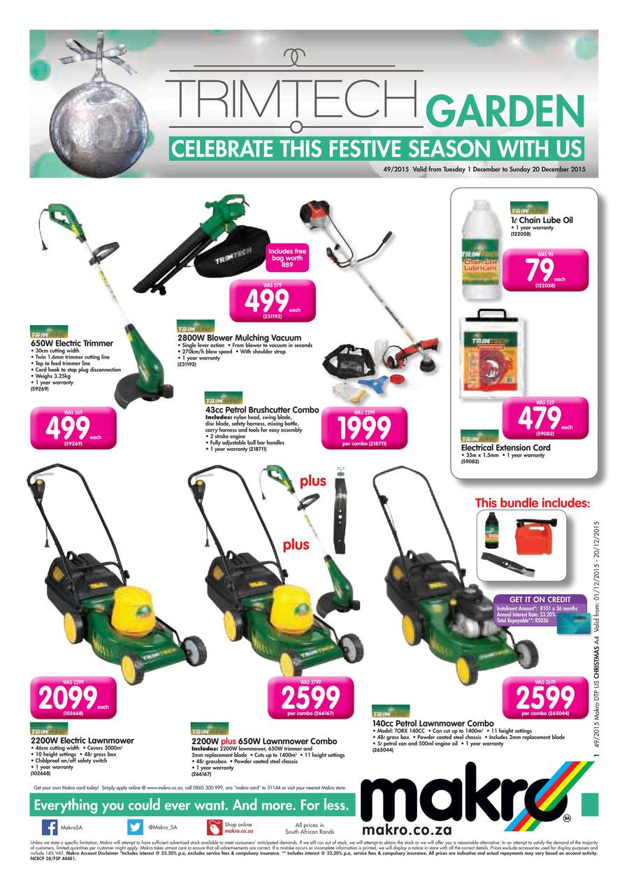 Grass cutting machine deals price at makro