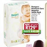 Pampers Premium Core Nappies Value Pack