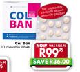 Col Ben Chewable Tabs-30's