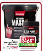 Biogen Nitrogain Mass Value Pack + Free 300g Ultra Pump NQS