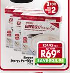 Biogen Energy Porridge-3 x 500g