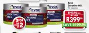 Evox Creatine HCL-3 x 90 Capsules