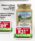 Nature's Choice Omega Peanut Butter-410gm